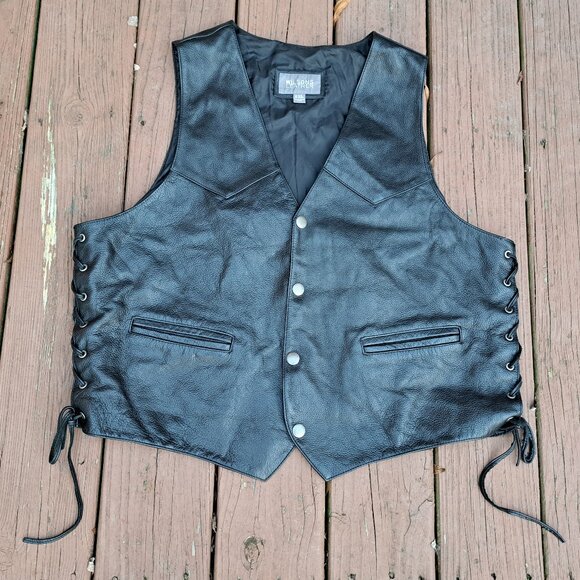 Wilsons Leather Other - %Wilsons Leather Vest Size 2XL Motorcycle Biker Embossed Eagle Laced Sides Mens